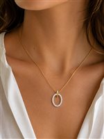 Collana Vidali Gioielli Donna in Oro giallo Zircone COOR-28-34 - COOR-28-34